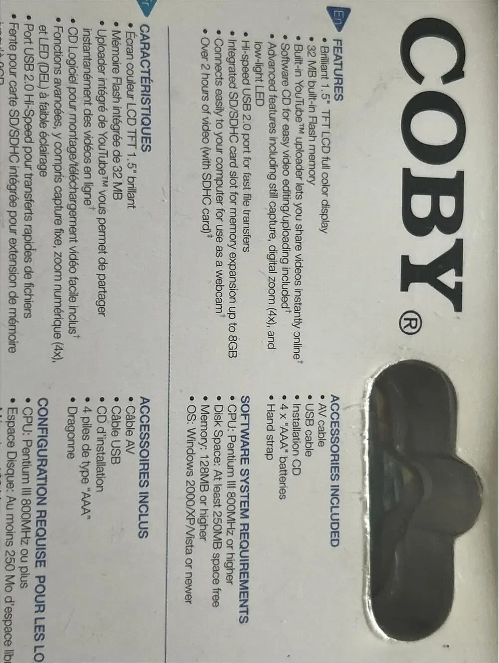 Coby Snapp CAM3000 1.3MP 32MB Memory Camcorder New Sealed B7